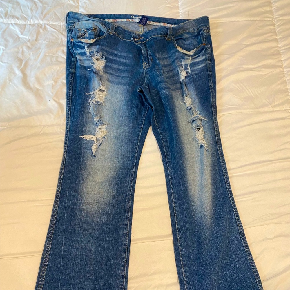 Amethyst plus size jeans- flare leg